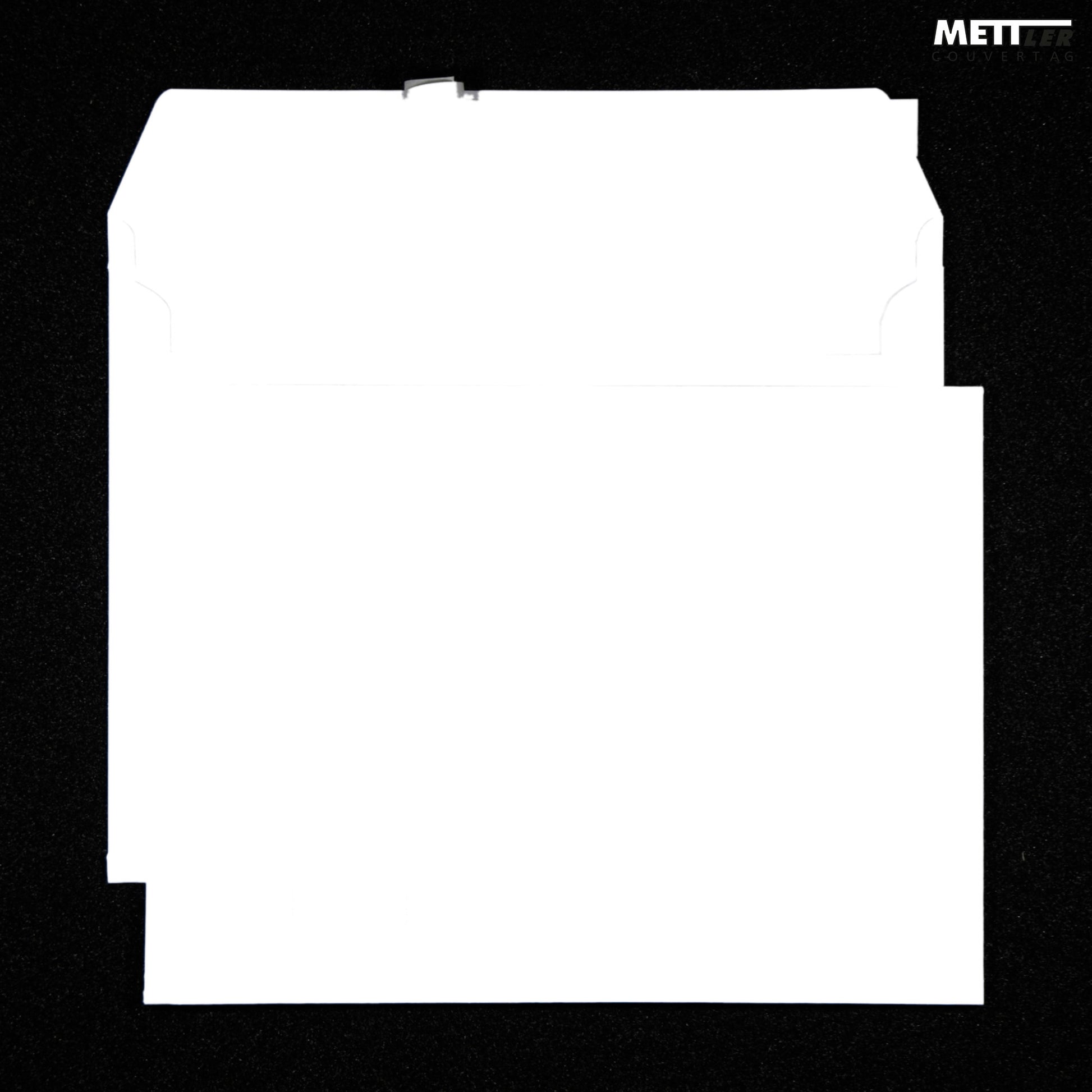 Mettler Seitenfaltentasche C4, Fenster links, Haftklebung, Ultraweiss, 120 g/m², 20 mm Falte – 200 Stk.