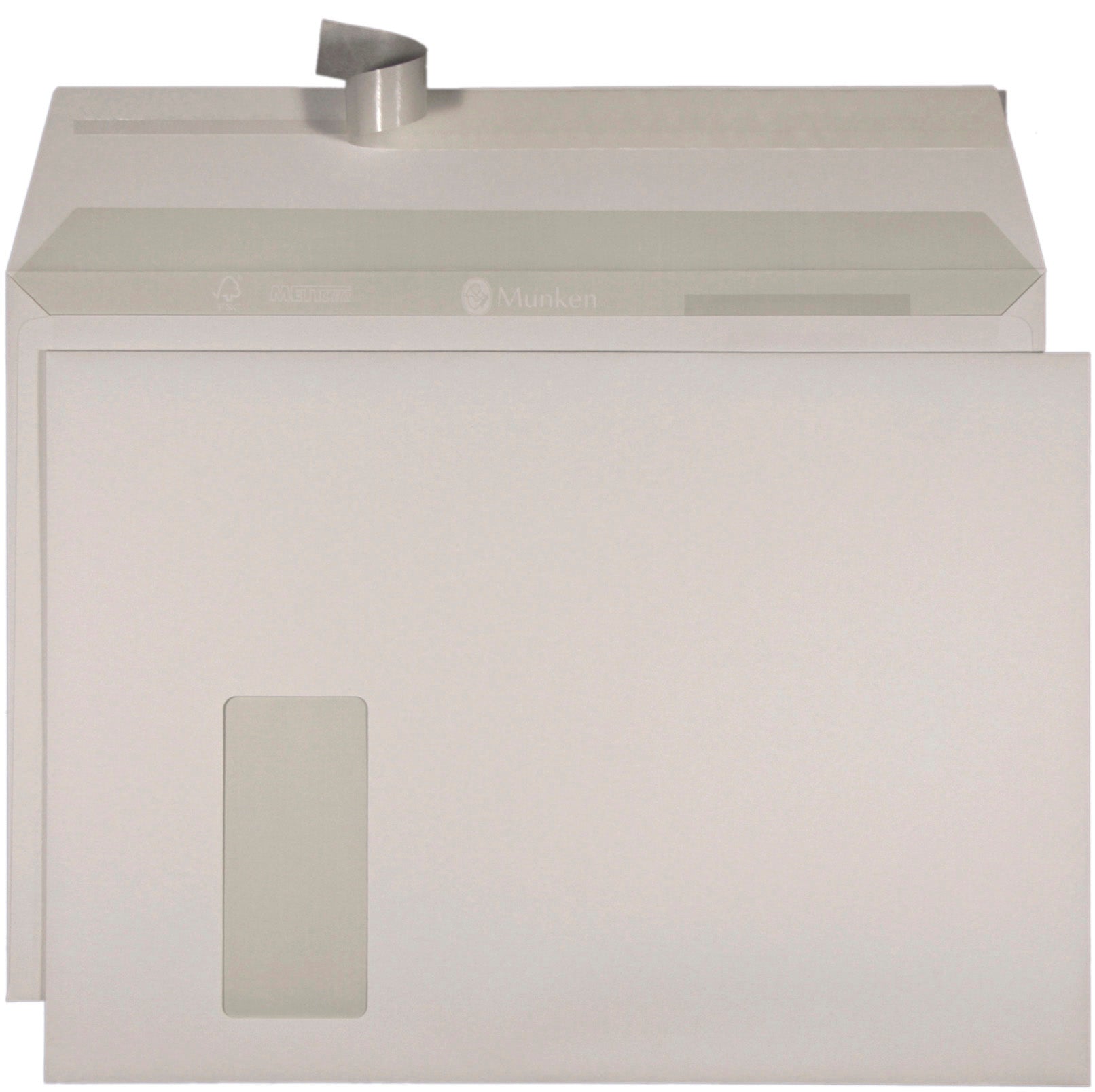 Mettler Couvert C4, Fenster links, Haftklebung, weiss, 120 g/m², lasertauglich (Munken Lynx) – 250 Stk.