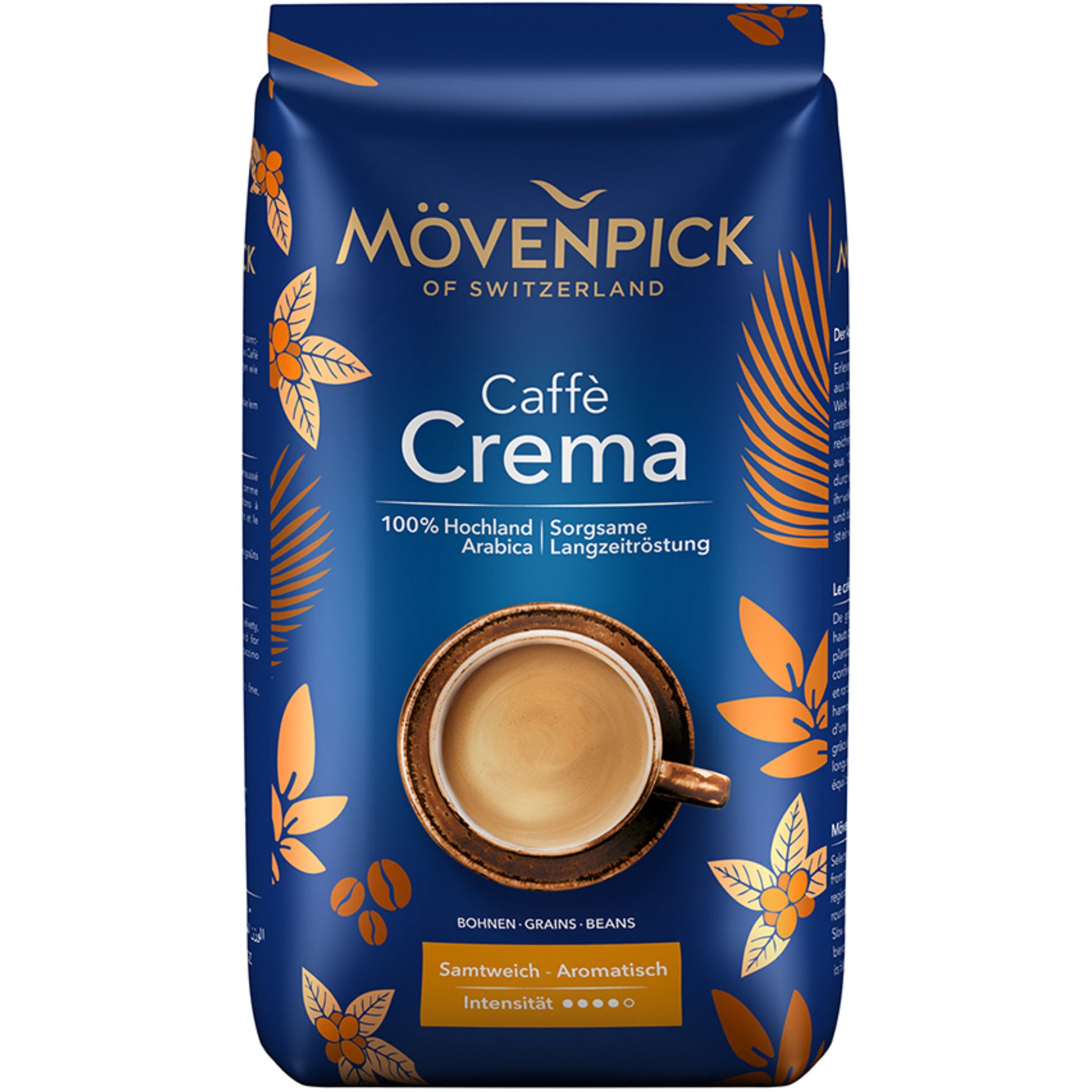 Mövenpick Caffè Crema – Bohnenkaffee – 100% Arabica, Intensität 8, 1 kg