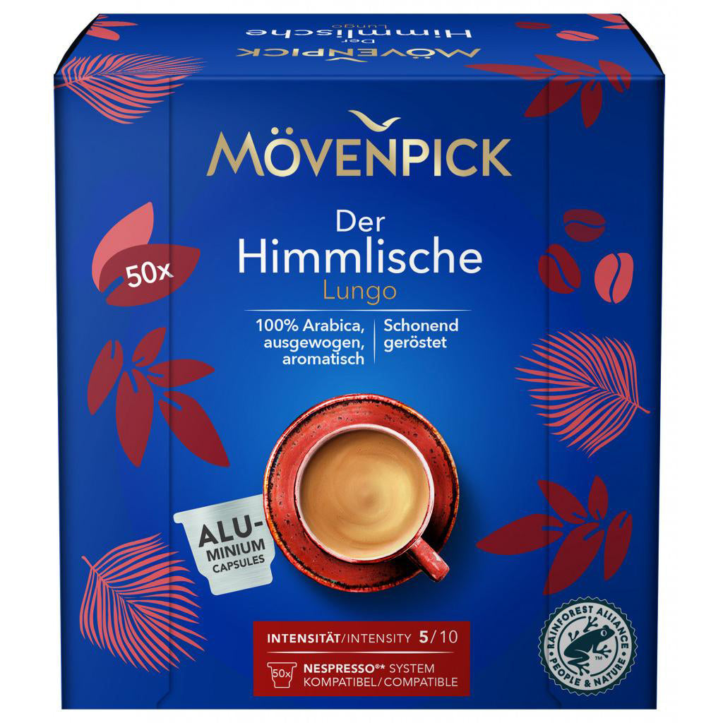 Mövenpick Der Himmlische – Kapseln für Nespresso – Lungo, Intensität 5, 50 Kapseln