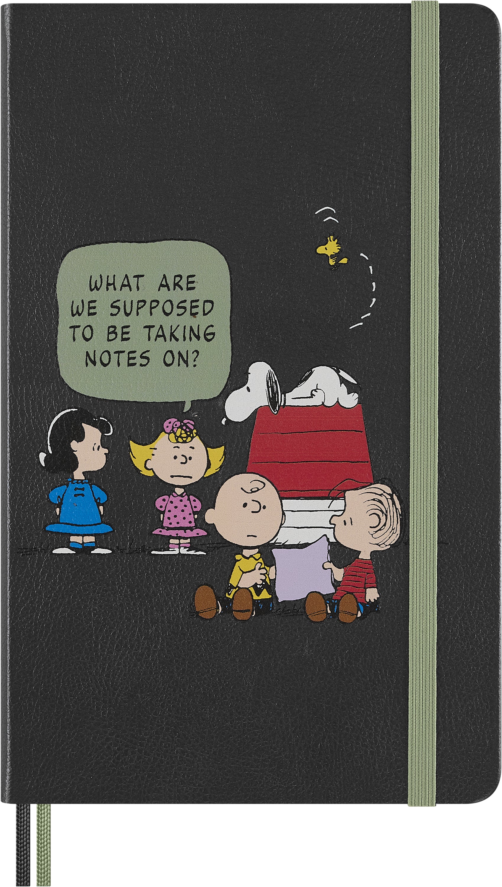 Moleskine Peanuts Notizbuch – A5 – liniert – 100 g/m² – Hardcover, Gummiband, 2 Lesezeichen, grau, FSC