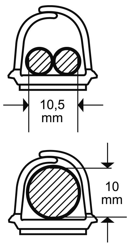 Cablefix Wandkanal – 1 m – Kunststoff – Weiss, selbstklebend, 3 Stk.
