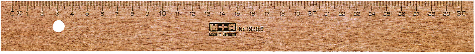 Möbius+Ruppert Lineal – Holz – 30 cm – Facette