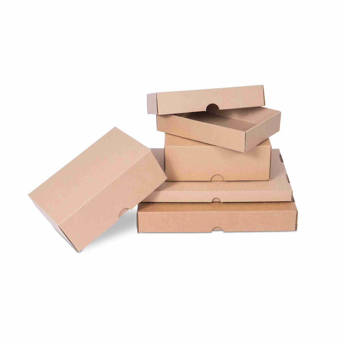 Model Stülpschachtel-Set für DIN A4 – 302 × 215 × 80 mm, braun, Wellkarton, bis 5 kg