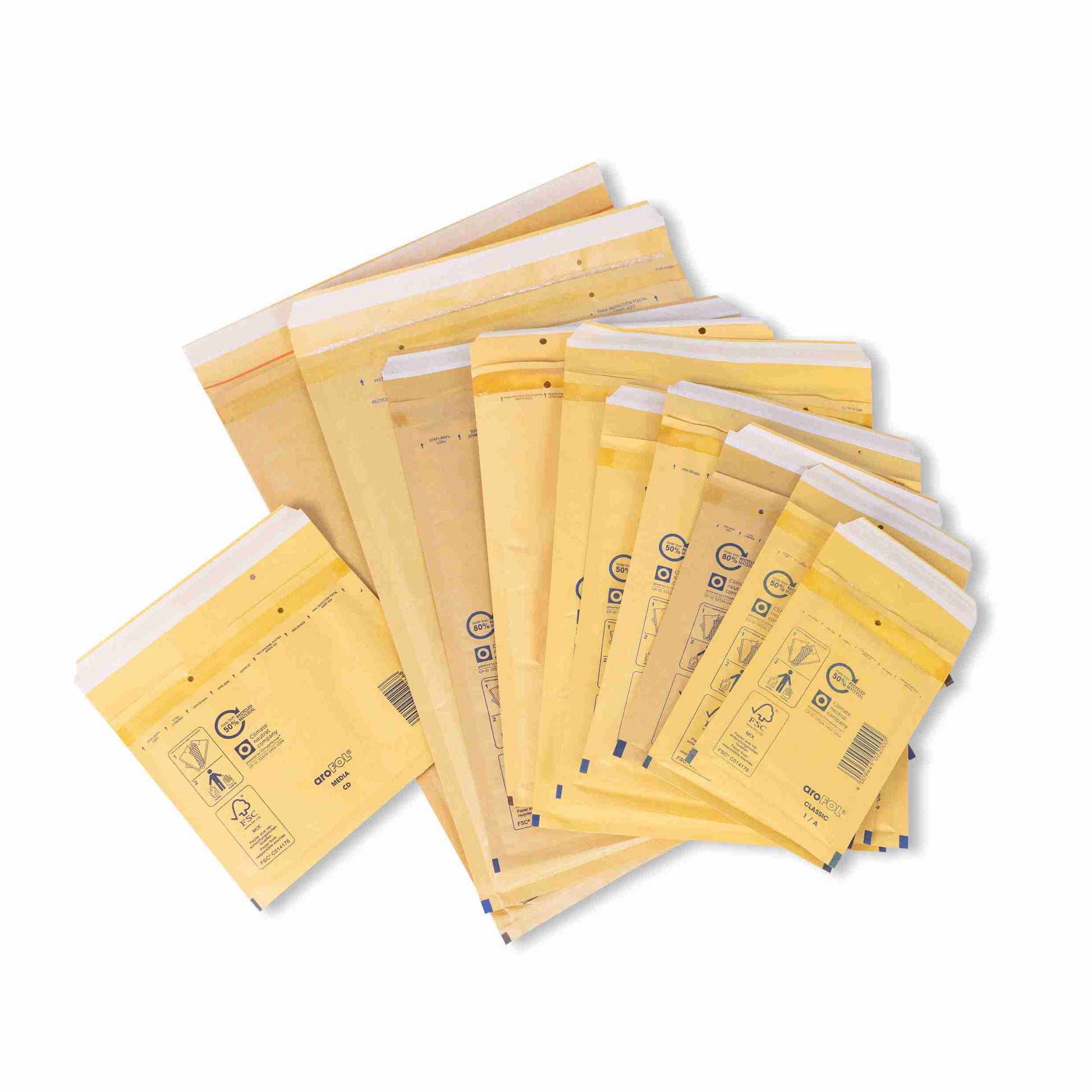Model Luftpolstertasche – 220 × 265 mm, selbstklebend, Papier/Folie, braun – 1 Stk., ab 10 Stk.