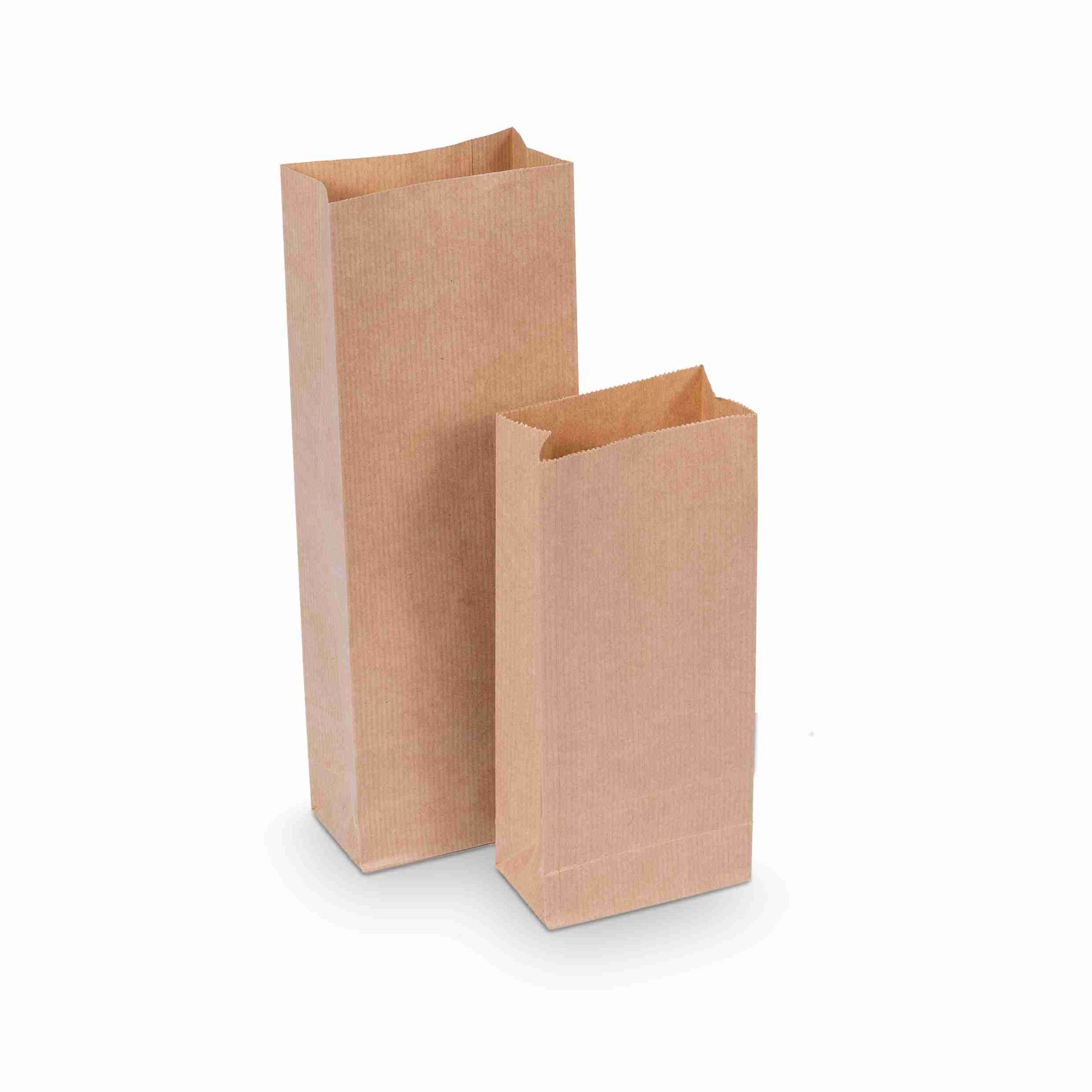 Model Beutel – 85 × 50 × 210 mm, braun, Kraftpapier, recycelbar – 1 Palette (43'200 Stk.)