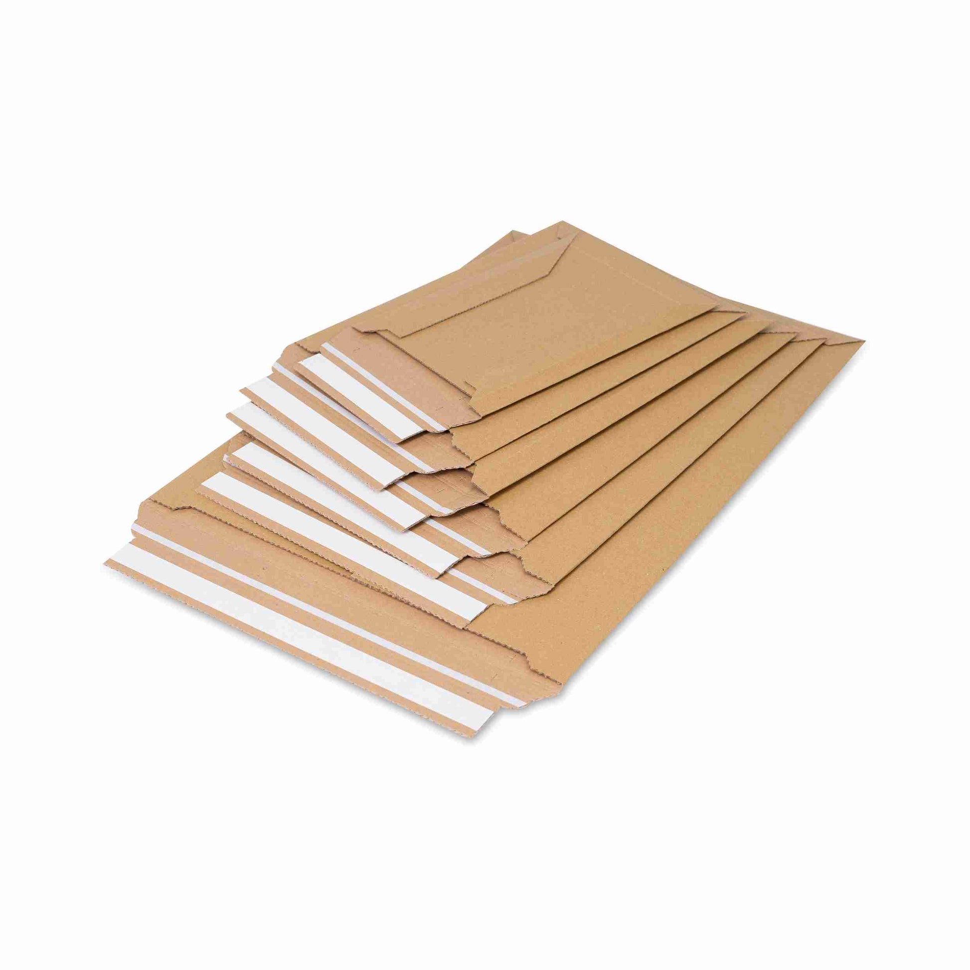 Model Karton-Versandtasche – 500 × 340 × 50 mm, selbstklebend, Karton, braun – 1 Palette (1'600 Stk.)