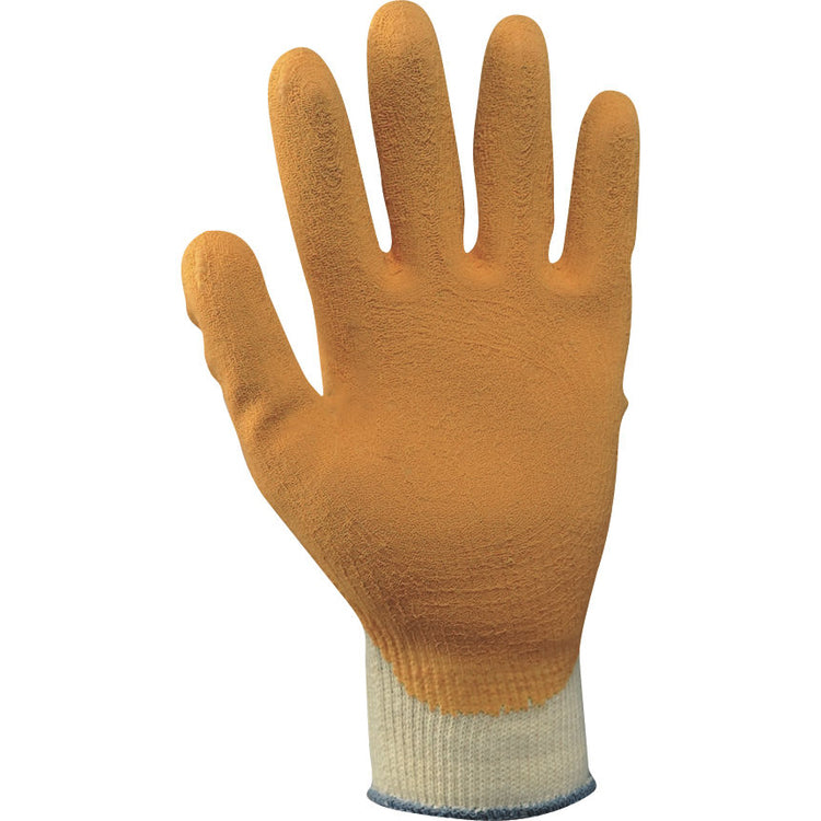 Neri Arbeitshandschuhe, EKO 400 – Grösse 8 (M), 1 Paar – Baumwolle/Polyester, Latexüberzug – Orange/Gelb