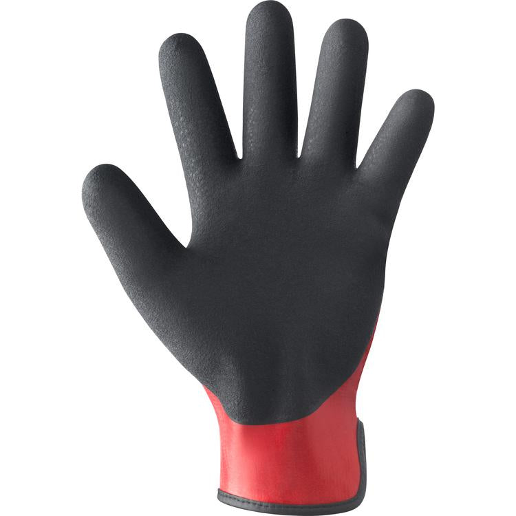 Neri Arbeitshandschuhe – Grösse 7 (S), 1 Paar – Acryl/Polyester, Latexschaum, Rot/Schwarz, antibakteriell