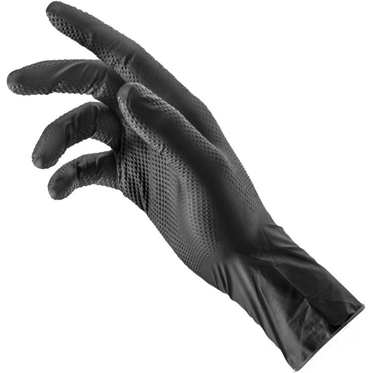 Neri Einweghandschuhe Nitril, Garage Monkey – Grösse 11 (XXL), 50 Stück – Schwarz, Latexfrei, 0,19 mm