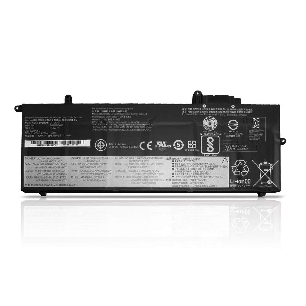 Lenovo Notebook-Akku – für Lenovo Notebooks – 48 Wh, 6 Zellen