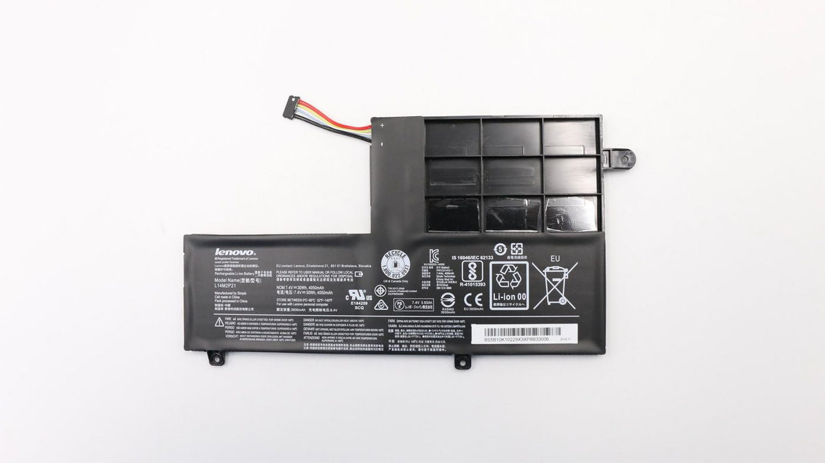 Lenovo Notebook-Akku – für Lenovo ThinkPad Yoga – 30 Wh, 7,4 V (2 Zellen) – Schwarz