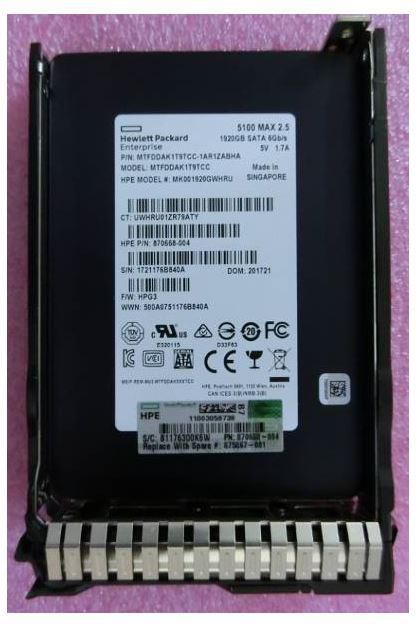 HPE SSD – 1,92 TB, SATA III 6 Gbit/s