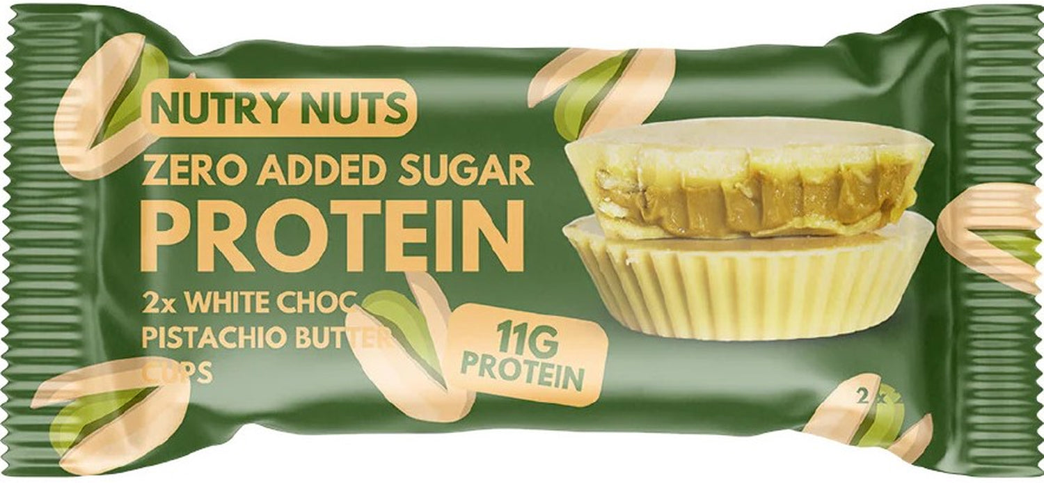Nutrynuts Protein-Snack – Weisse Schokolade & Pistazie, zuckerfrei
