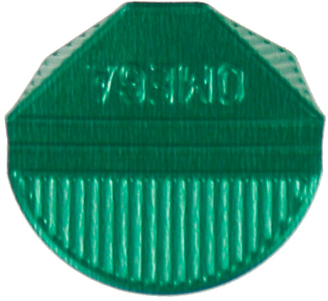 Omega Flachkopfklammern 48×26 mm – Aluminium, lackiert, grün – 100 Stk.