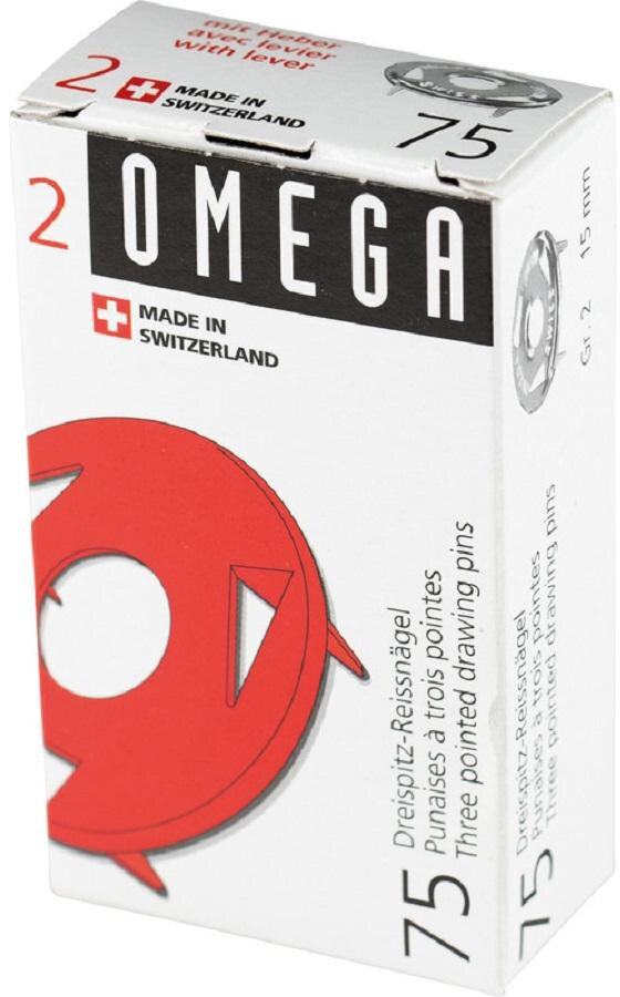Omega Reissnägel – 75 Stück, 15 mm, Metall