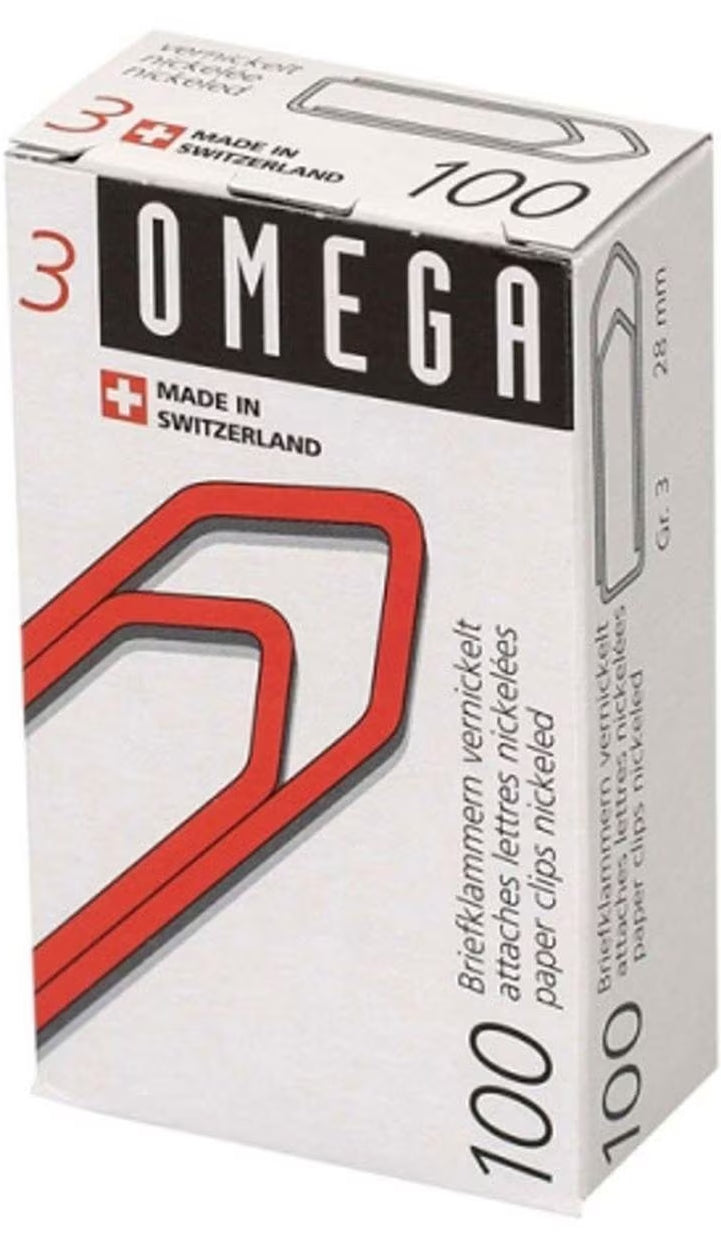 Omega Büroklammern 47 mm – vernickelt