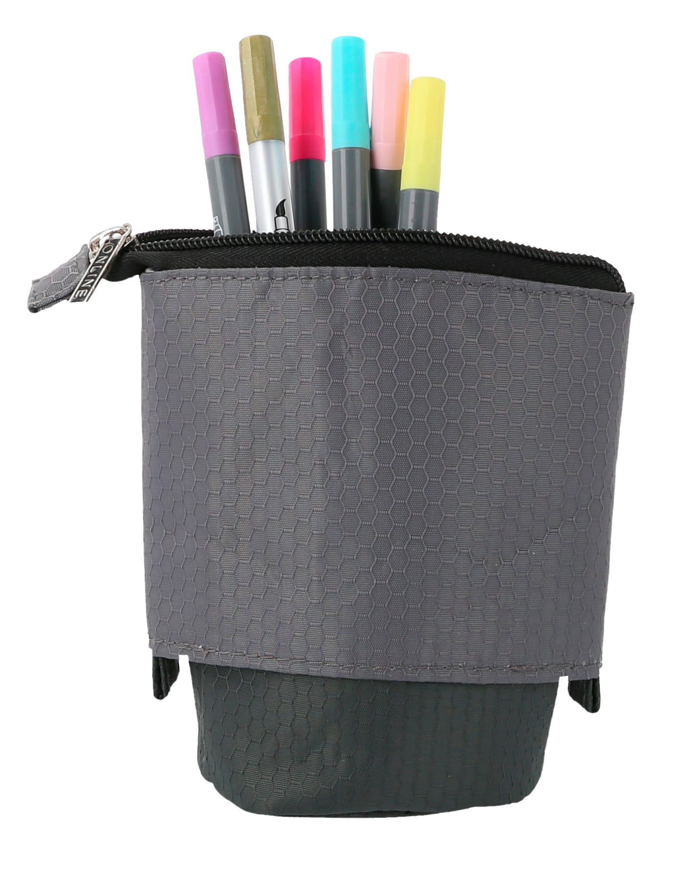 Online Penbox X-Pand 02277/6 Be.Safe – Schlamperetui, Anthrazit, 12,5 × 6,5 × 14,5 cm