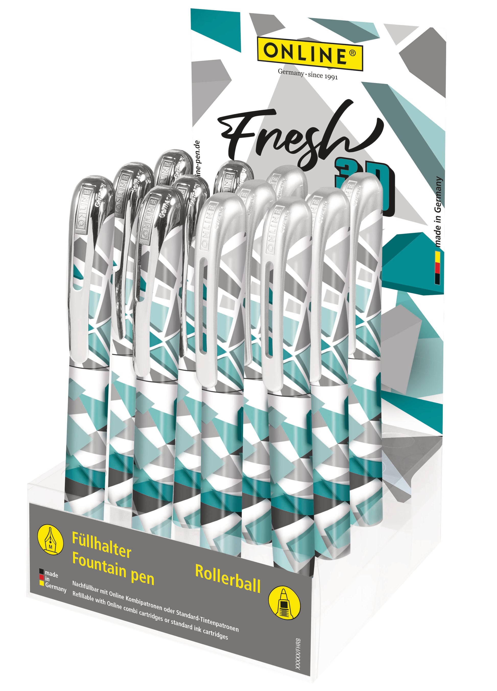 ONLINE FRESH.3D – Tintenroller – 12 Stk.