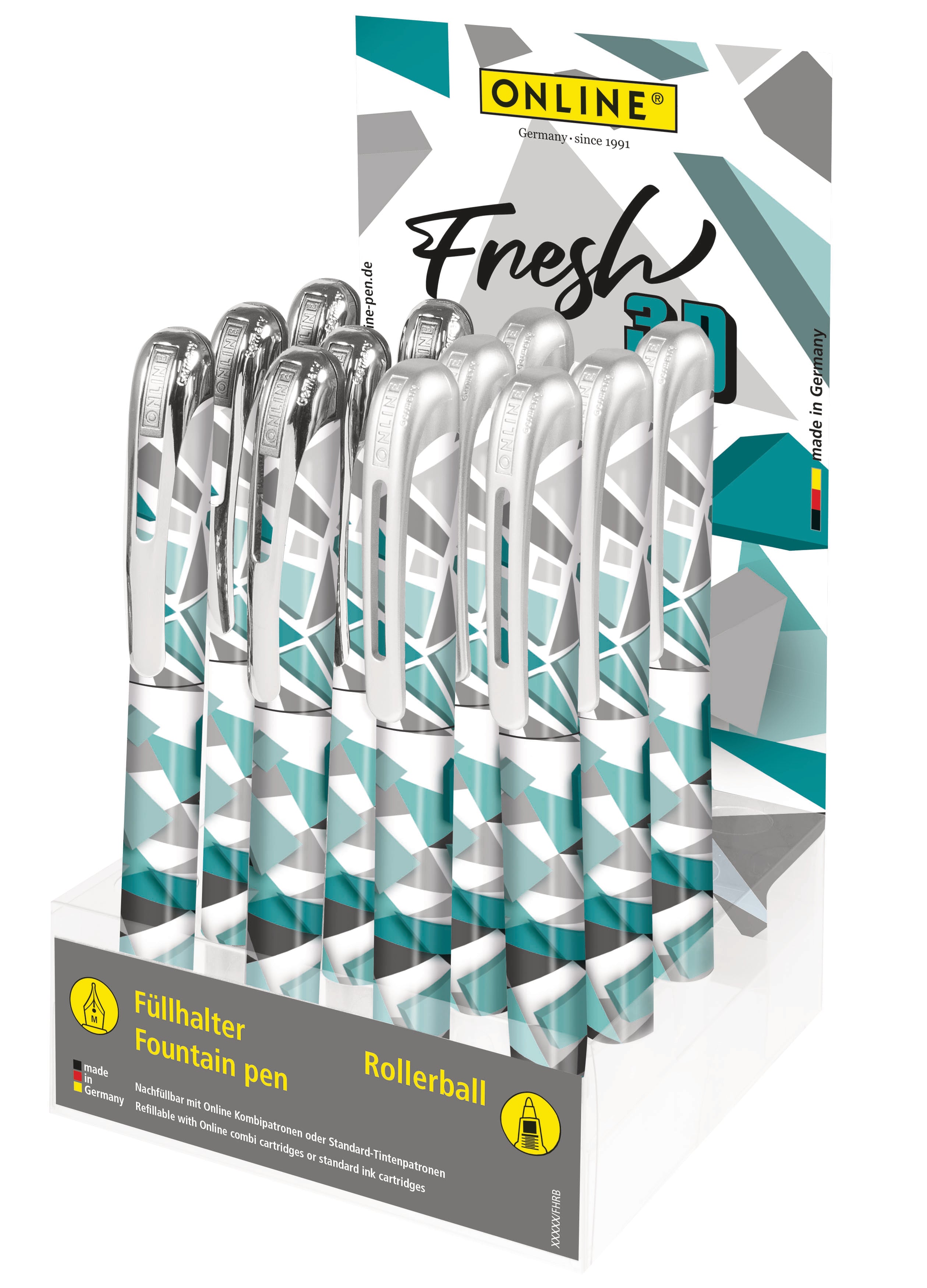 ONLINE FRESH.3D – Tintenroller – 12 Stk.
