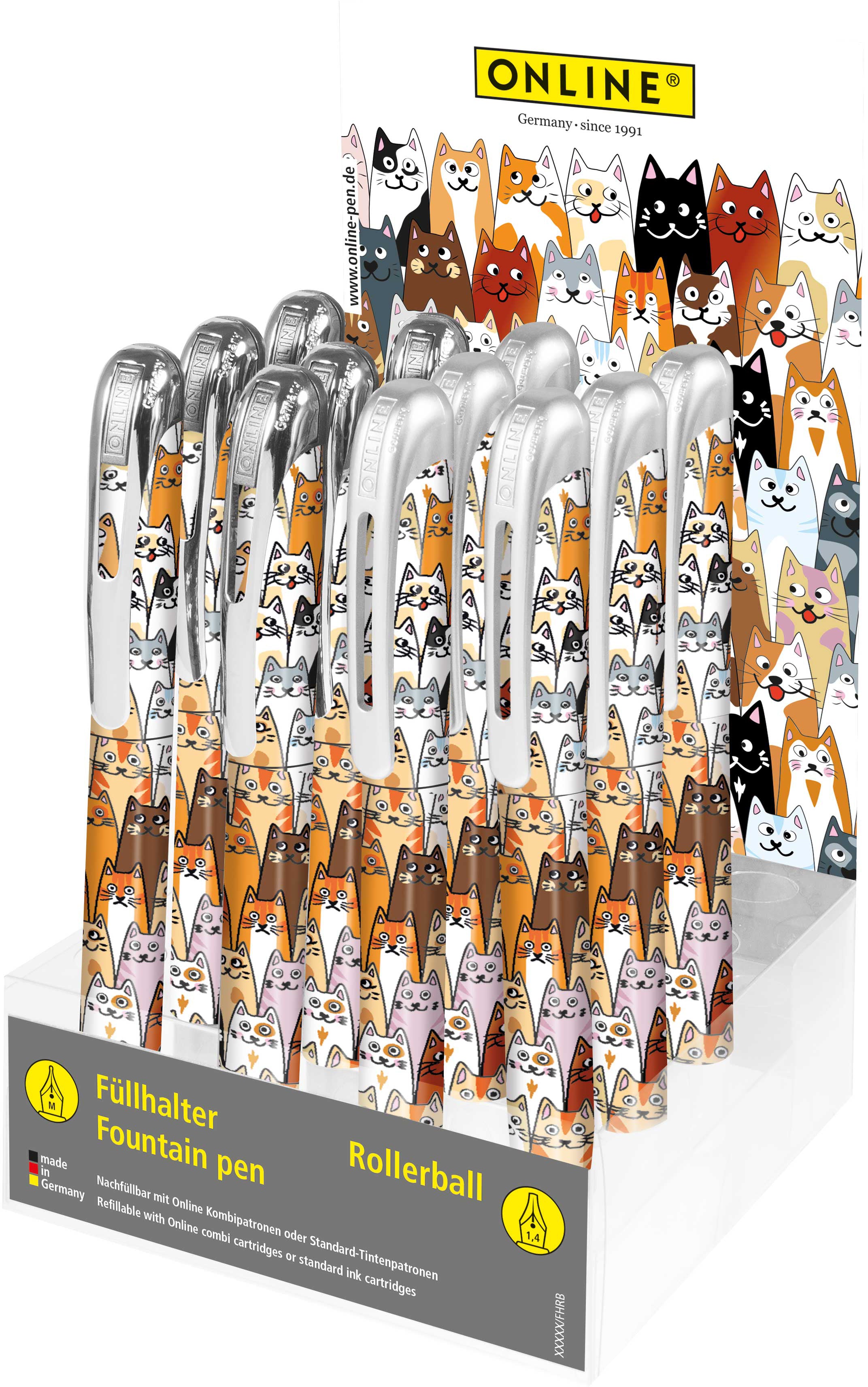 Online College Fluffy Cats – Füllfederhalter