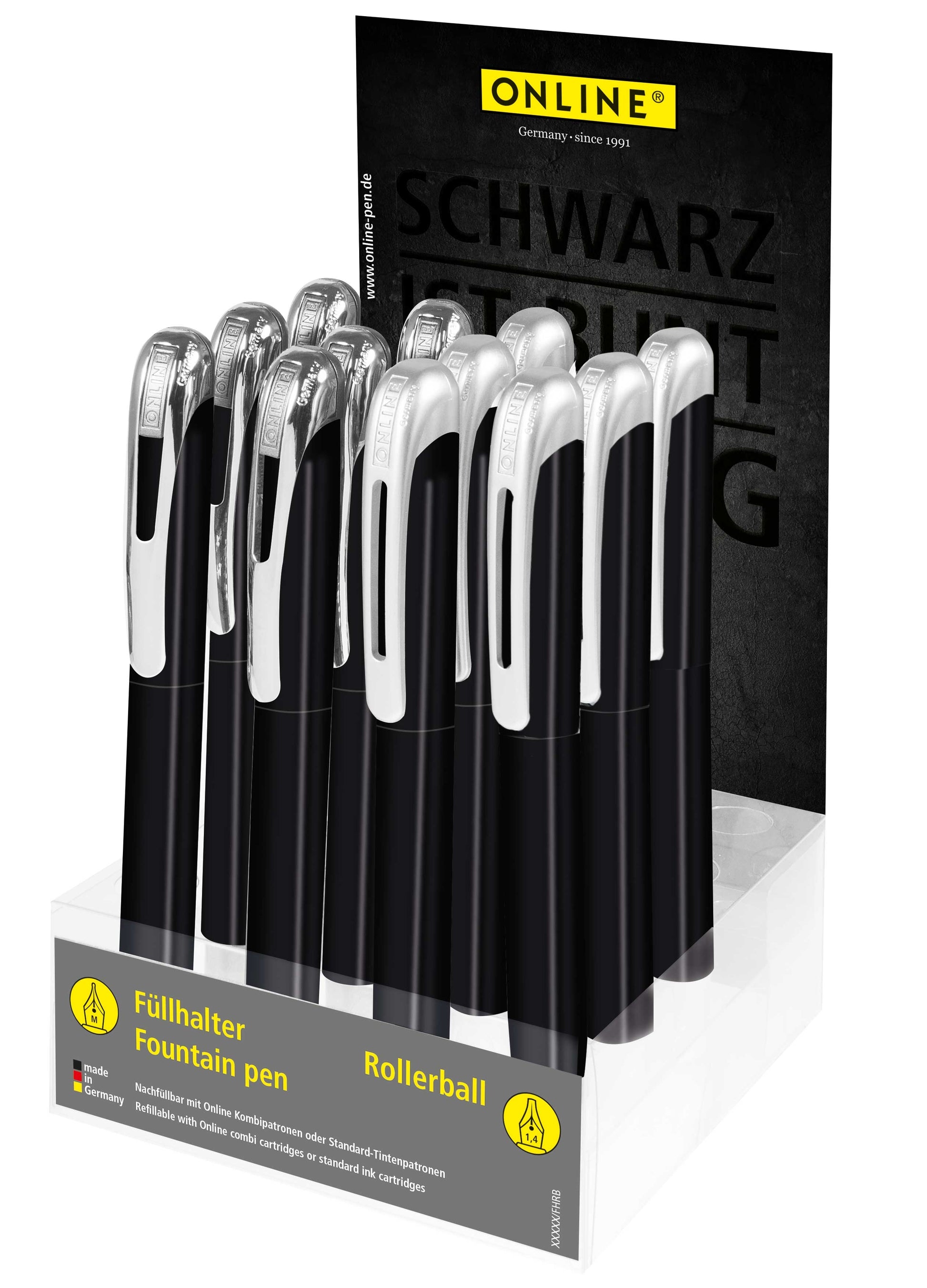 ONLINE College – Füllfederhalter – Schwarz – 12er Pack