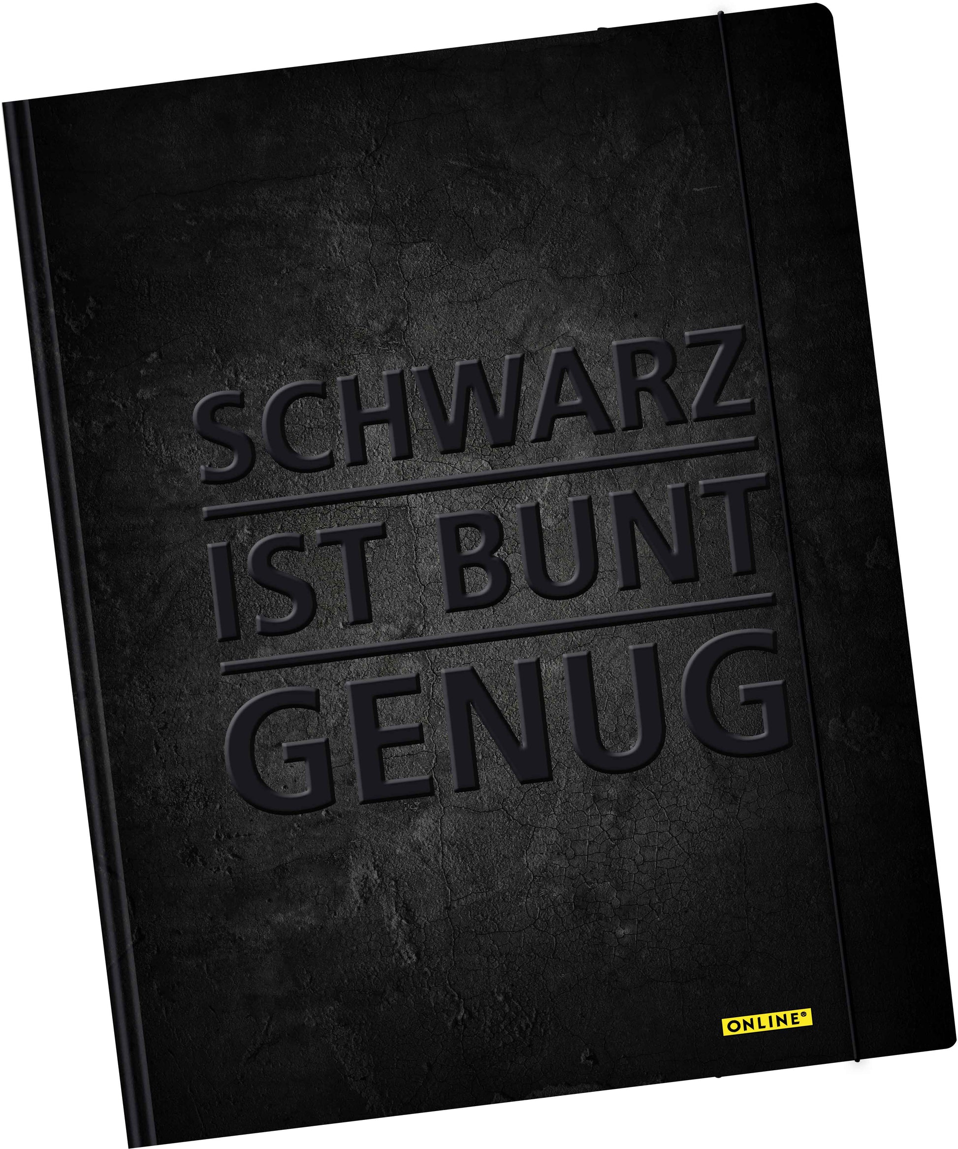 Online Gummibandmappe A4+ – schwarz