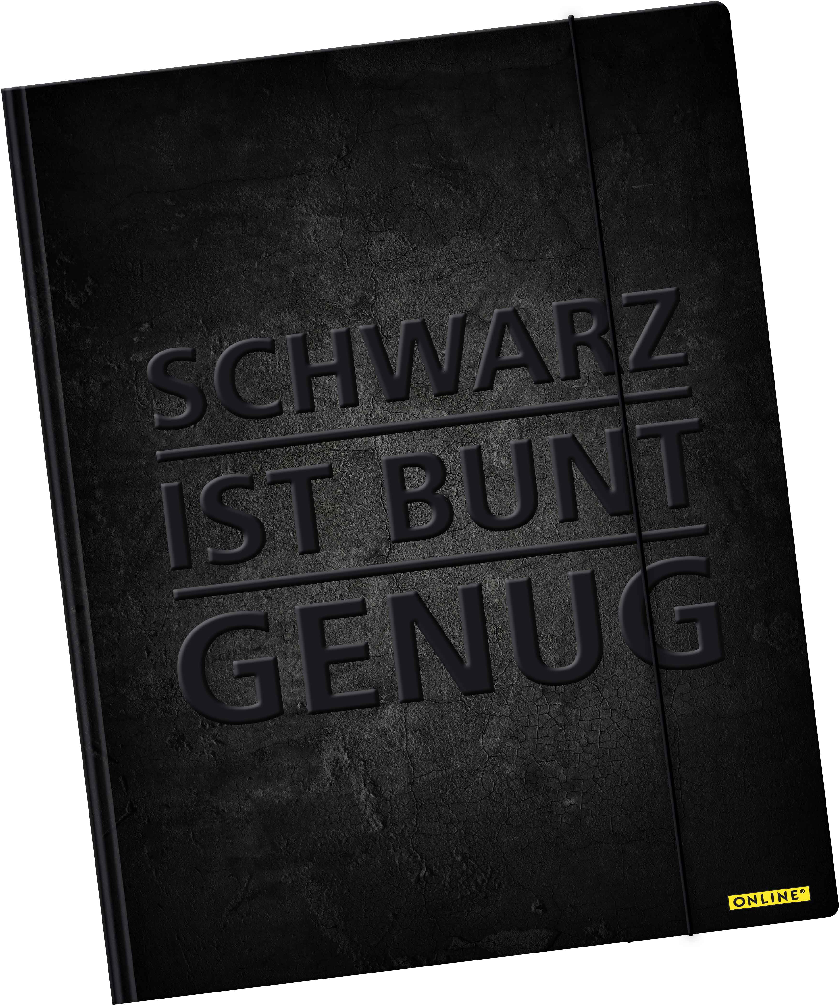 Online Gummibandmappe A3 – schwarz