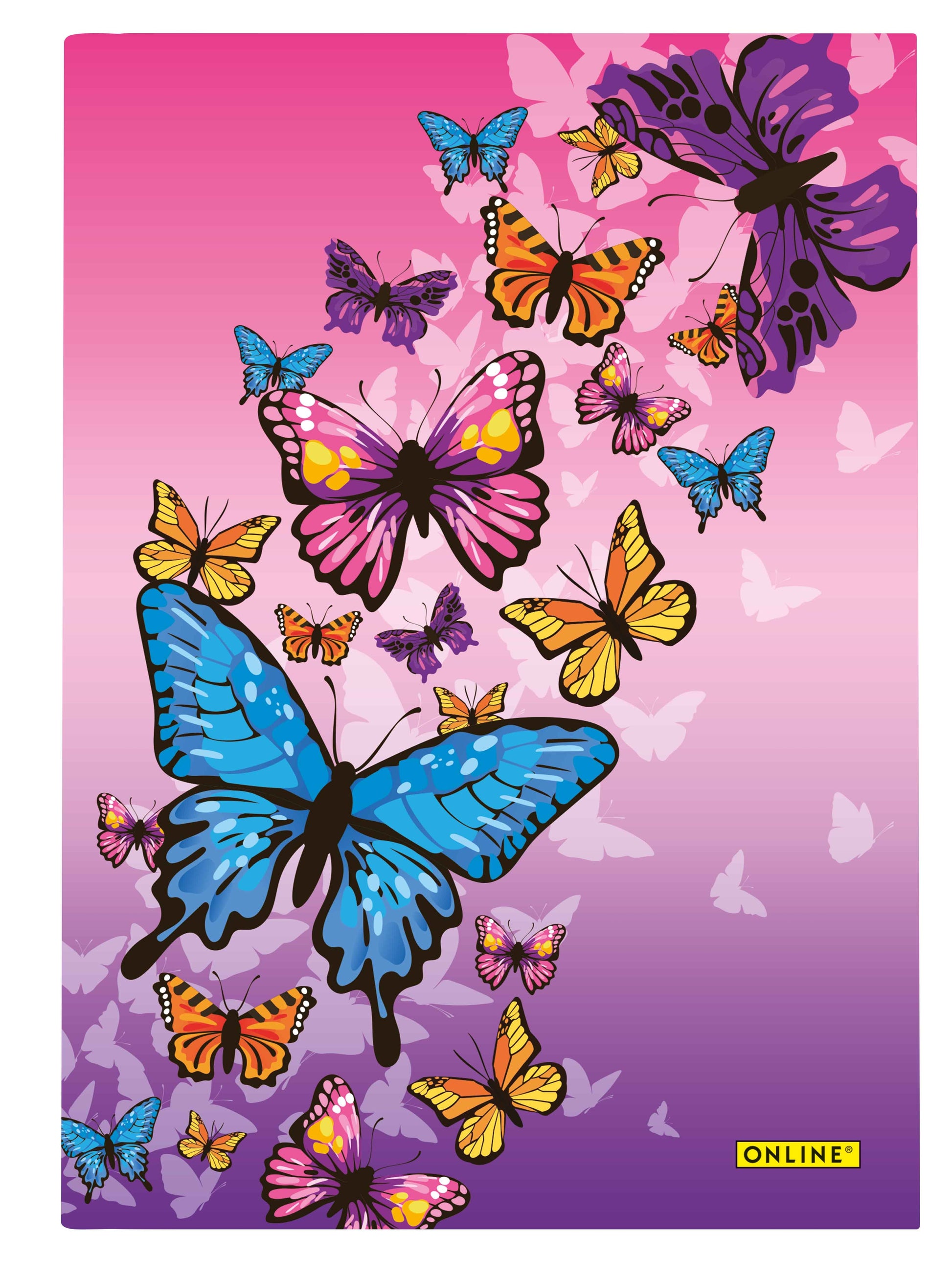 Online Butterfly Notizbuch – A5 – punktiert – 96 Blatt – 80 g/m²