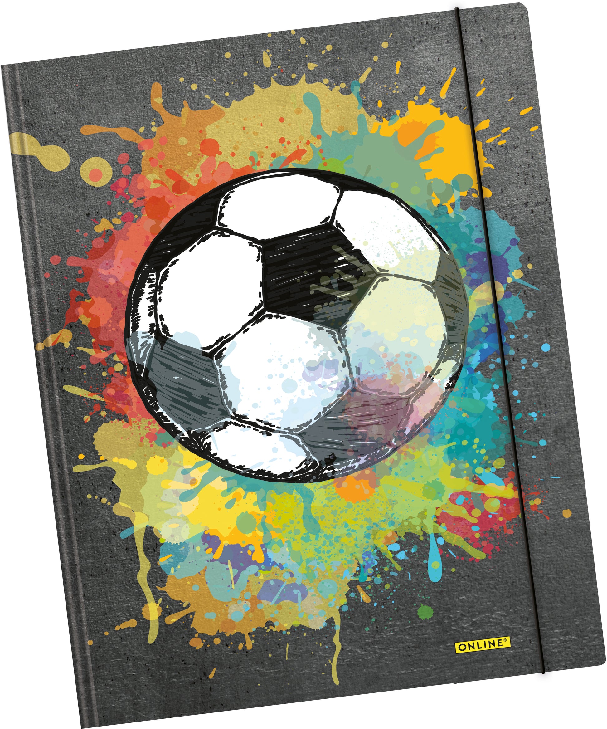 Online Gummibandmappe Soccer A4 – Karton
