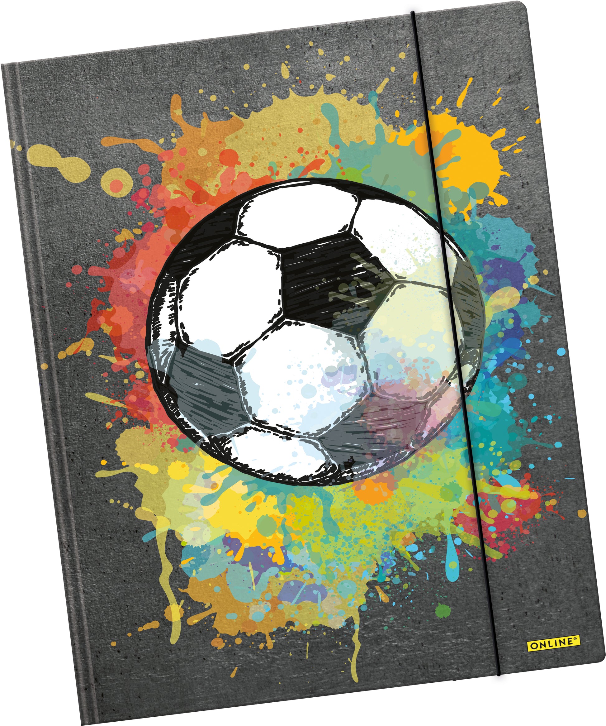 Online Gummibandmappe Soccer A3 – Gummiband, Karton, Falzung