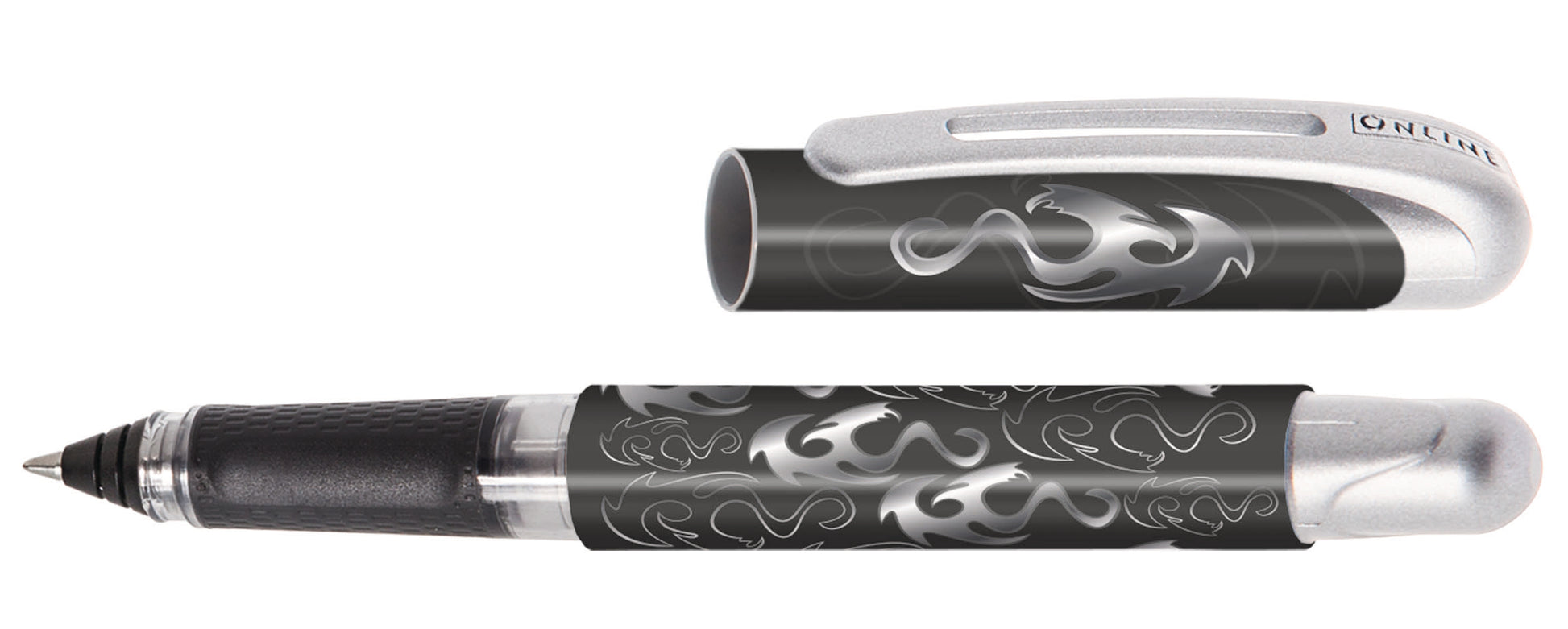 ONLINE College II – Tintenroller, 0,7 mm, Kunststoff, Silber, für Linkshänder