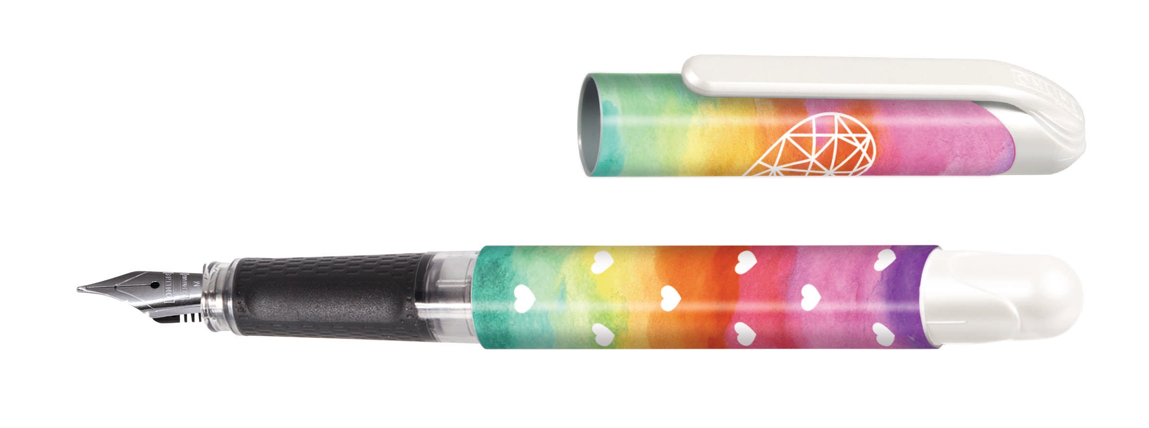 Online College II Rainbow Heart – Füllfederhalter – 0,5 mm