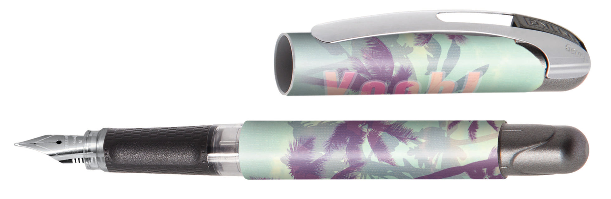 Online College II 12441/3D Tropical Beach – Füllfederhalter – M – Blau