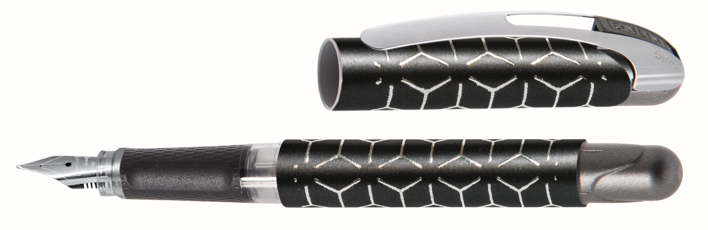 Online College II 12510/3D Black Style – Füllfederhalter – M – Silber