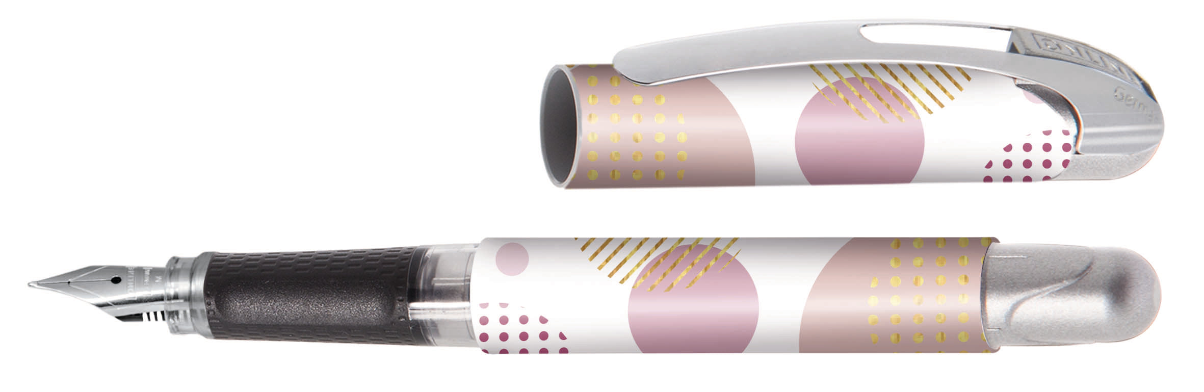 Online Shiny Bubbles 12563/3D – Füllfederhalter – M – Rosé