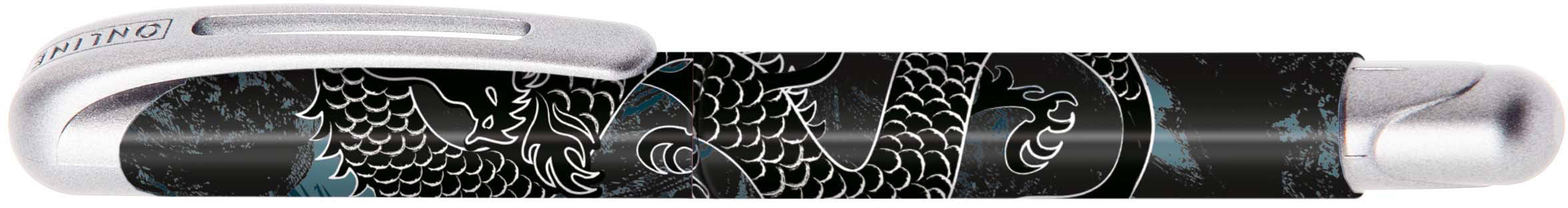 ONLINE College Black Dragon – Tintenroller, 0,7 mm, Schwarz, für Linkshänder