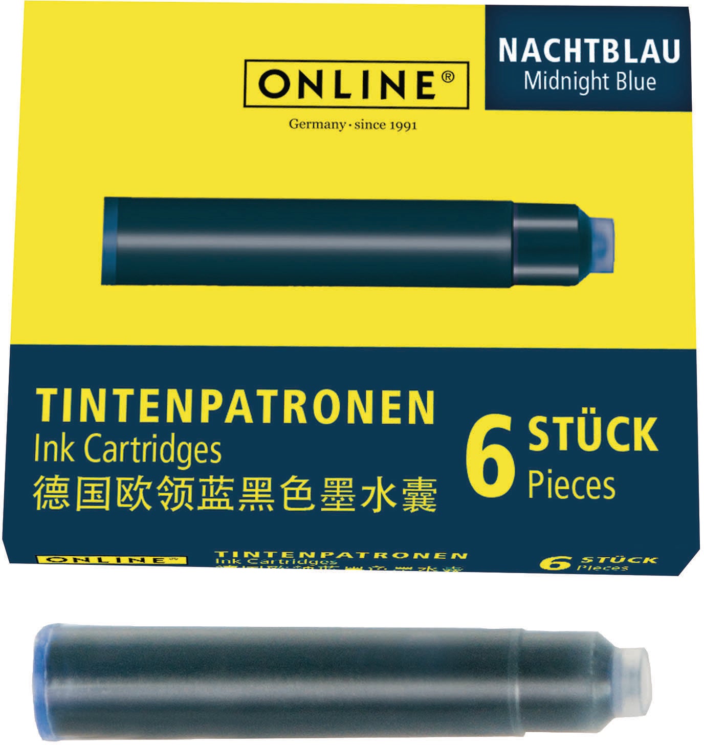 Online Kombi 17058/12 Füllhalter-Patronen – Blau, 5er-Pack