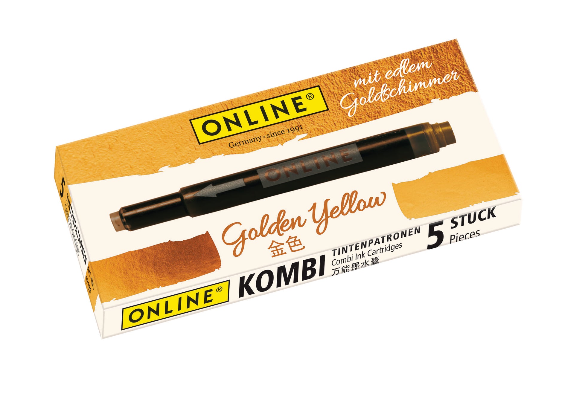 Online Kombi 17178/12 Füllhalter-Patrone – Goldgelb, für Online, LAMY, Standard-Füllersysteme