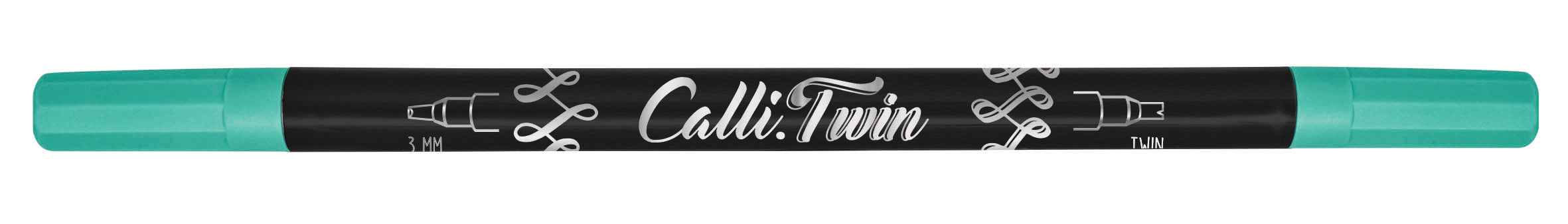Online Callibrush Pen TWIN Fasermaler – Keilspitze 3 mm, türkis