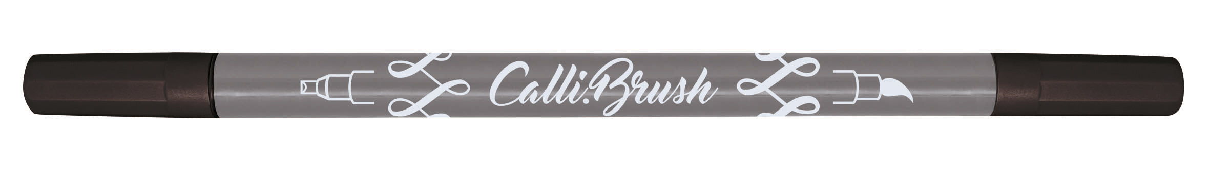 Online Callibrush Pinselstift, Doppelspitze – Pinsel + Kalligrafie, 2 mm, wasserbasiert, auswaschbar, schwarz