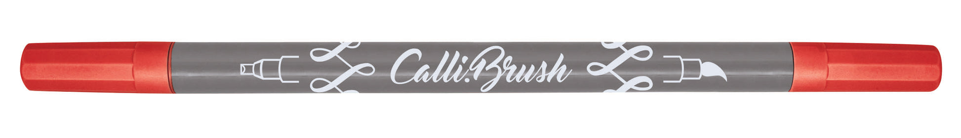 Online Callibrush Brush Pen, Doppelspitze – Pinsel + Kalligrafie, 2 mm, wasserbasiert, auswaschbar, Rot