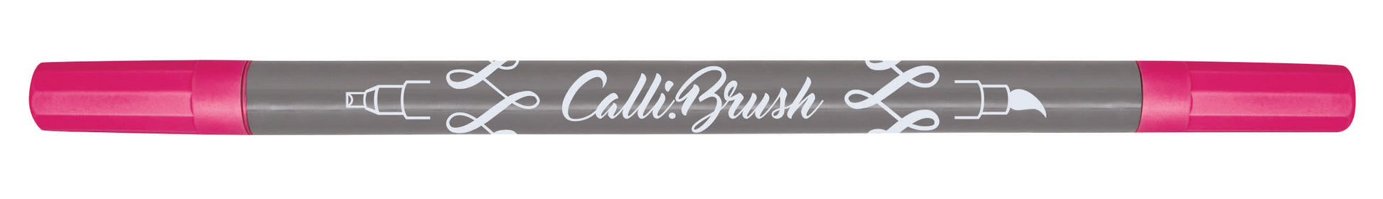 ONLINE Calli.Brush Pinselstift, Doppelspitze – Kombi, 2 mm, wasserbasiert, auswaschbar, fluo pink