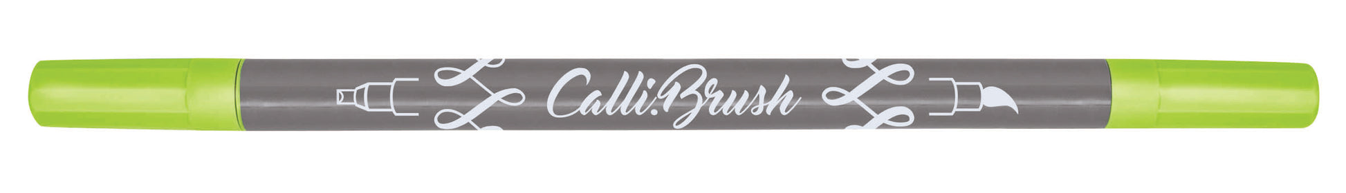 Online Calli.Brush Brush Pen Neon, Doppelspitze – Kombi (Kalligrafie + Pinselspitze), 2 mm, Fluogrün