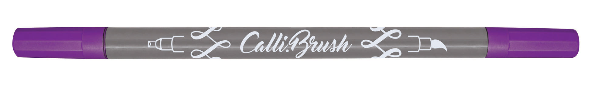 ONLINE Callibrush Brush Pen, Doppelspitze – Kombi (Kalligrafie + Pinsel), 2 mm, wasservermalbar, Flieder