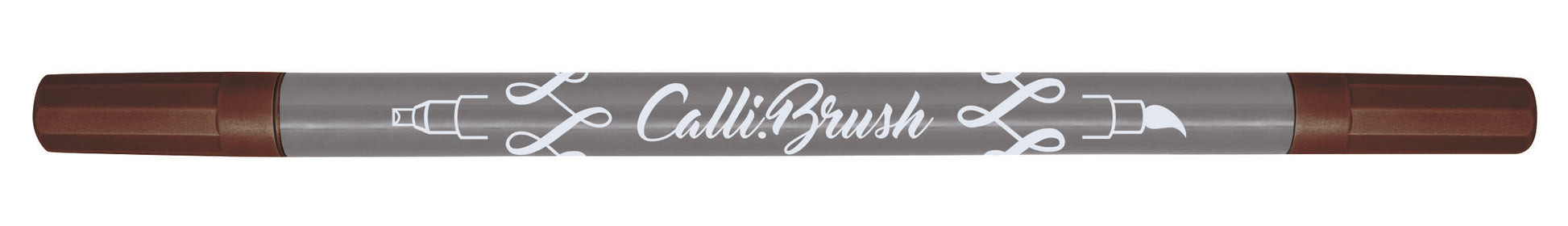 ONLINE Calli.Brush Brush Pen, Doppelspitze – Kombi, 2 mm, wasservermalbar, braun