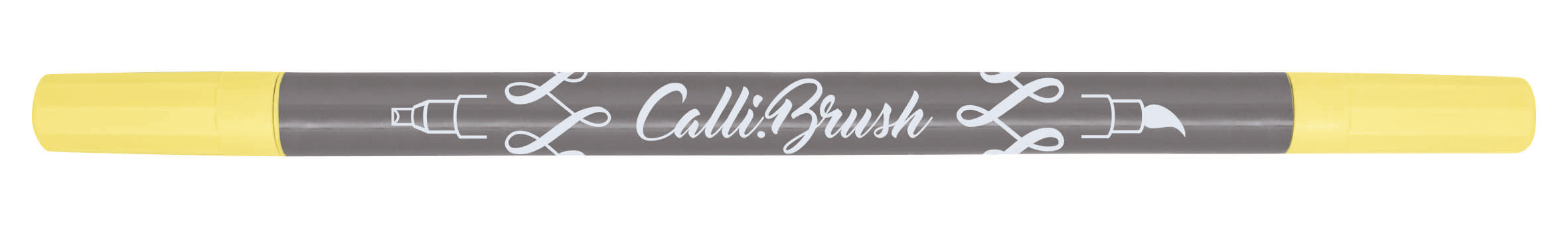 ONLINE Calli.Brush Pinselstift, Doppelspitze – Kombi, Kalligrafie 2 mm, wasserbasiert, auswaschbar, Vanille