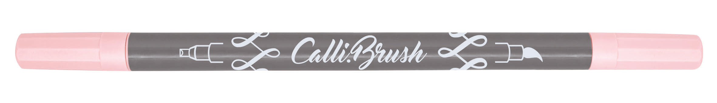 Online Callibrush Pinselstift / Filzstift, Doppelspitze – Pinsel + Kalligrafiespitze, 2 mm, wasserbasiert, pow
