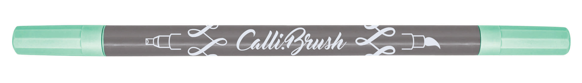 Online Brush Pen – Pinselspitze & Kalligrafie-Spitze 2 mm, Mint, auswaschbar, ungiftig – für Stoffe