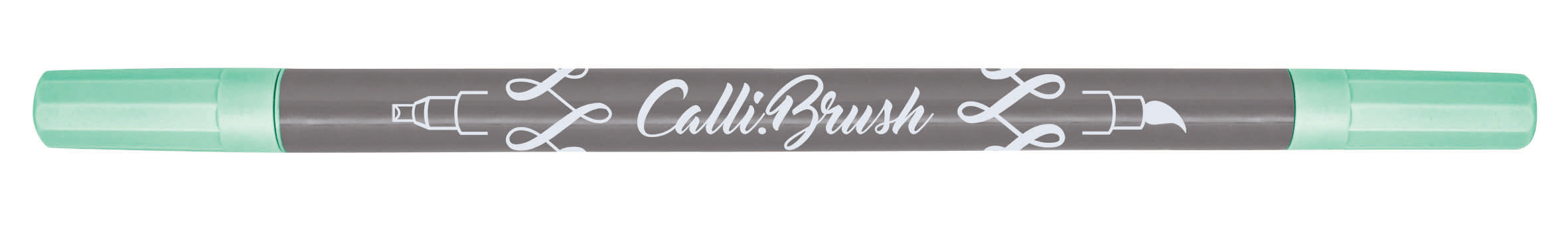 Online Brush Pen – Pinselspitze & Kalligrafie-Spitze 2 mm, Mint, auswaschbar, ungiftig – für Stoffe